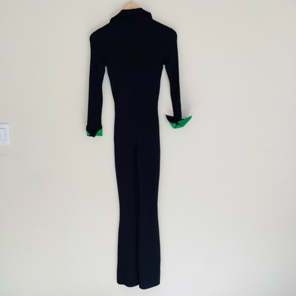 Bottega Veneta Black Ribbed Silk Blend Jumpsuit SZ XS - Picture 2 of 9